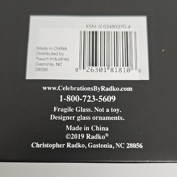 Radco Box of 12 Red and White Snowman and Silver Miniature Ornaments - Missing 6 - Picture 7 of 7